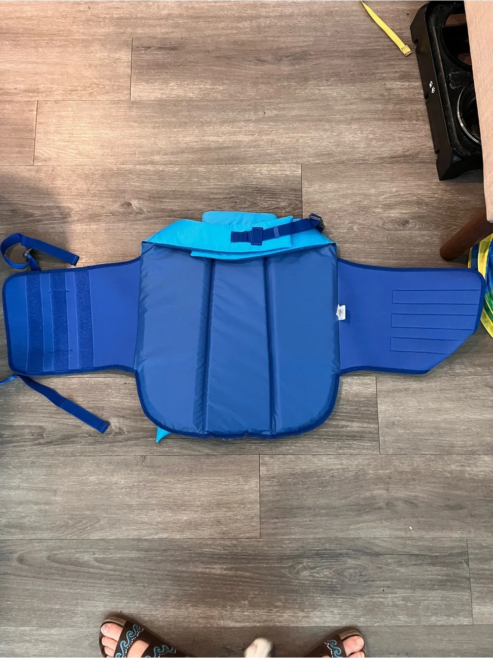 Blue Shark Dog Life Jacket with Handle - Safety Swim Vest